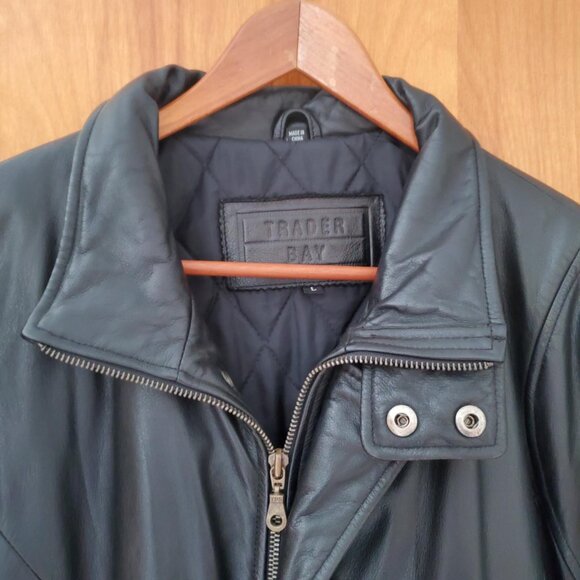 Men's Heavy Weight Genuine Leather Jacket - Size L - Picture 3 of 10